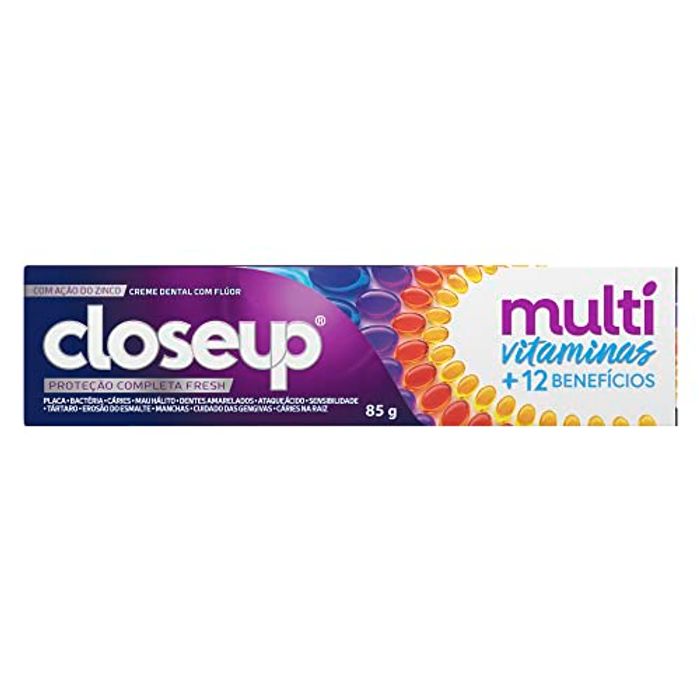 Pasta de Dente Closeup Multivitaminas +12 Benefícios Fresh 85g - Imagem 1