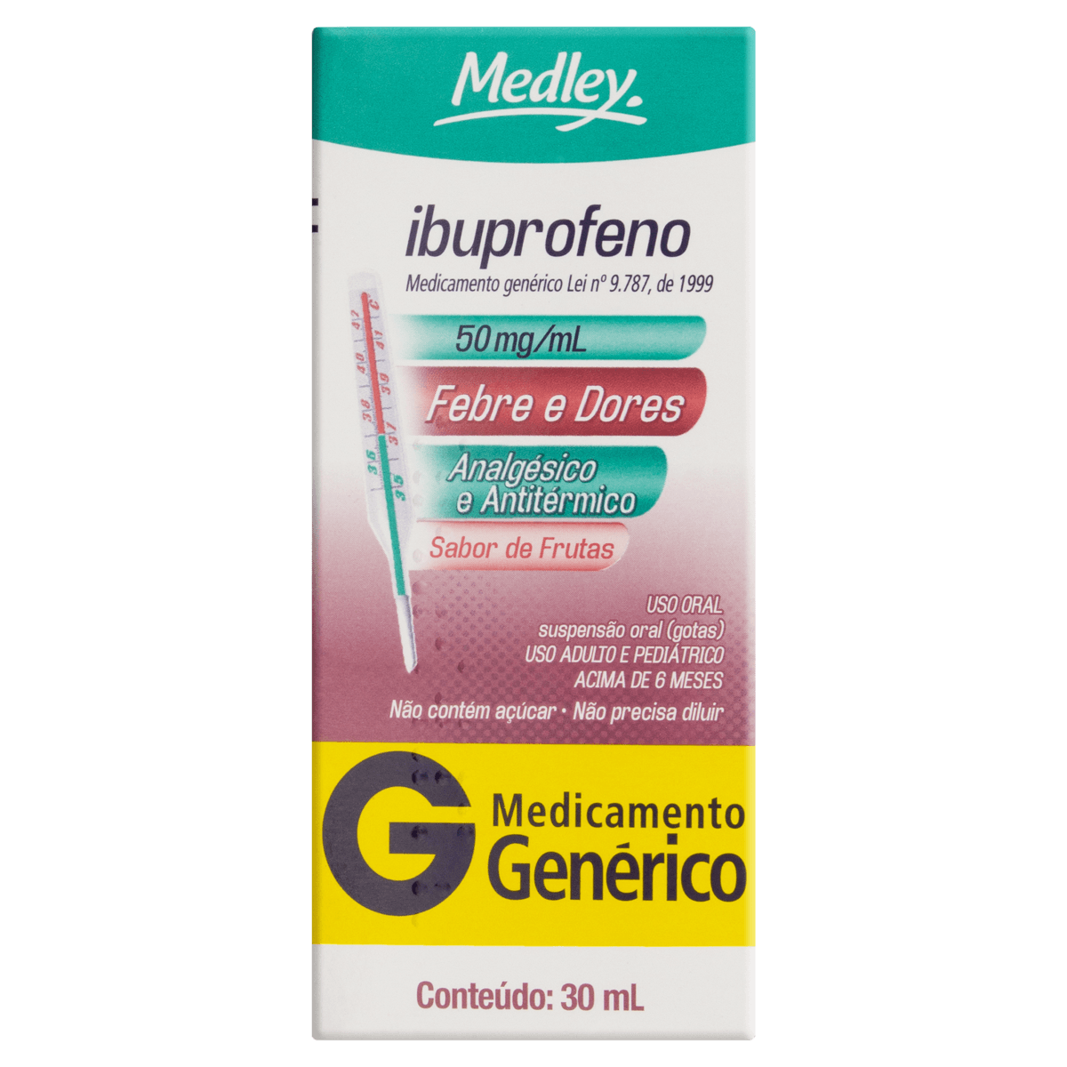 Ibuprofeno 50mg/mL Suspensão Oral (Gotas) - Frasco com 30 mL - Imagem 1
