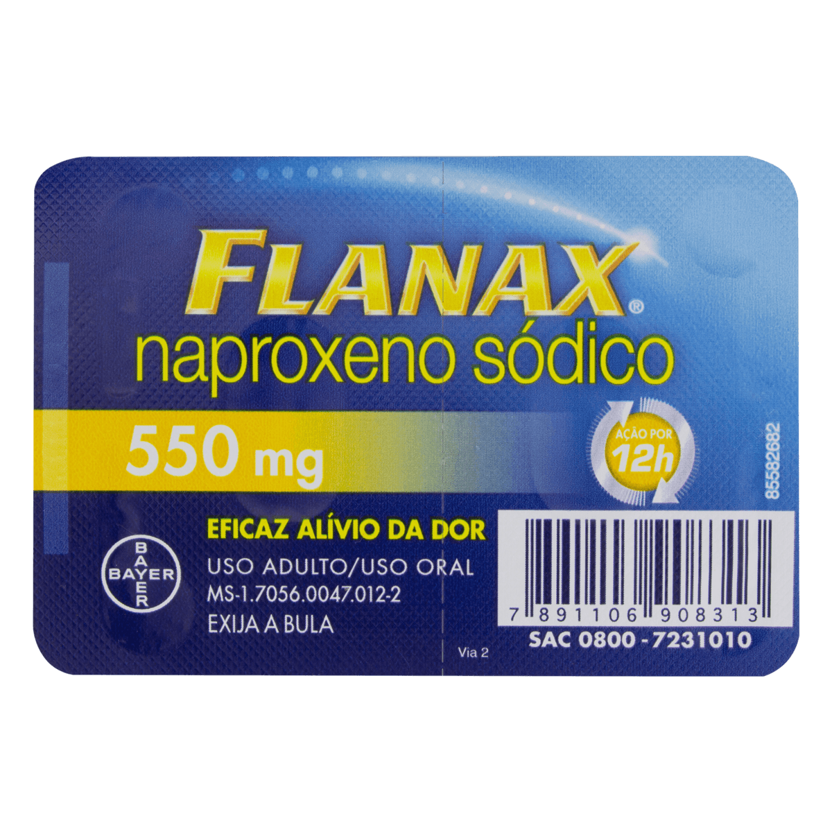 Flanax 550MG Comprimido revestido - Blíster com 2 Comprimidos - Imagem 1