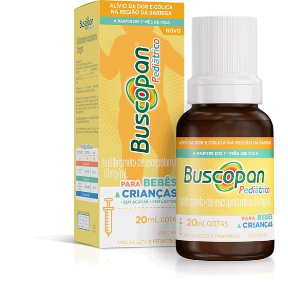 Buscopan Pediátrico 10mg/mL Solução Oral (Gotas) - Seringa com 20mL - Imagem 1