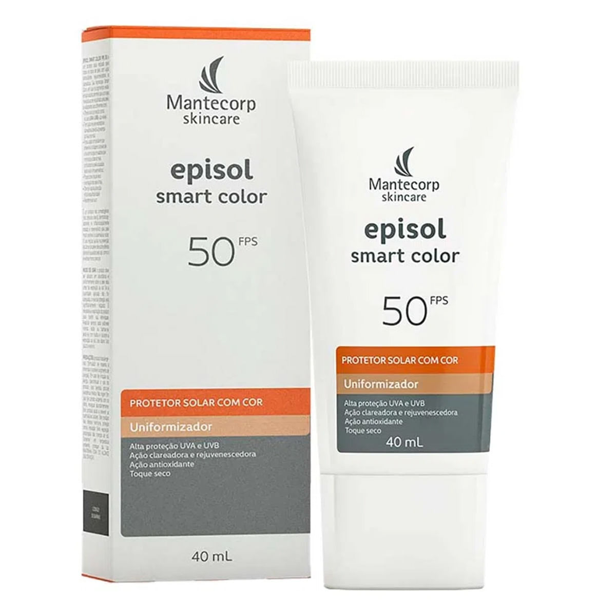 Protetor Solar Facial FPS50 Smart Color Episol 40mL - Imagem 1