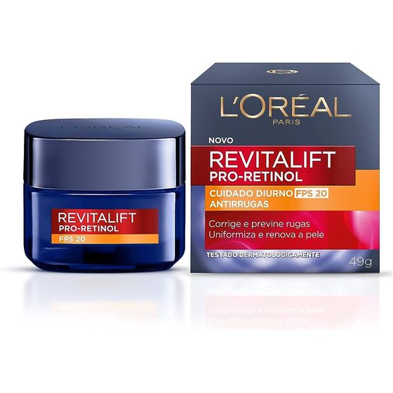 Creme L'Oréal Paris Revitalift Pro Retinol Cuidado Diurno FPS20 Antirrugas 49g - Imagem 1