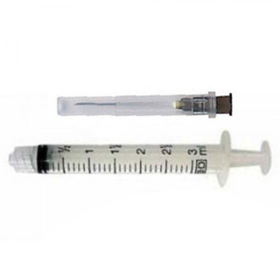 Seringa com agulha para insulina 3mL 25 x 7mm 1 Unidade Solomed - Imagem 1