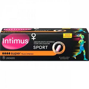 Absorvente Interno com Aplicador Intimus Sport Super Caixa 8 Unidades