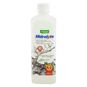 Hidralyte 22.75mg/mL + 0.98mg/mL + 2.05mg/mL + 2.16mg/mL Solução Oral Sabor Água de Coco - Frasco com 500 mL