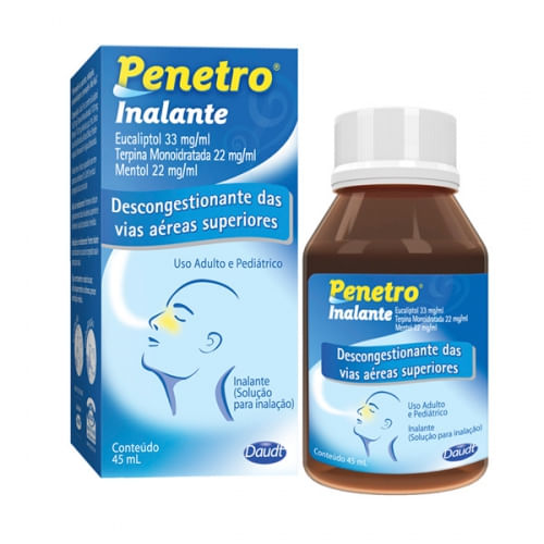 Penetro Inalante 33MG/ML + 22MG/ML + 22MG/ML + 5.5MG/ML Solução para inalação - Frasco com 45 mL - Imagem 1