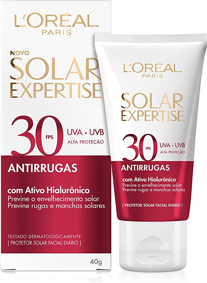Protetor Solar Facial FPS30 Loréal Solar Expertise Antirrugas 40G - Imagem 1