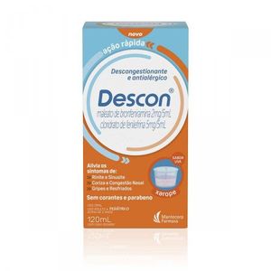 Descon 4mg/mL + 1mg/mL Xarope - Frasco com 120mL
