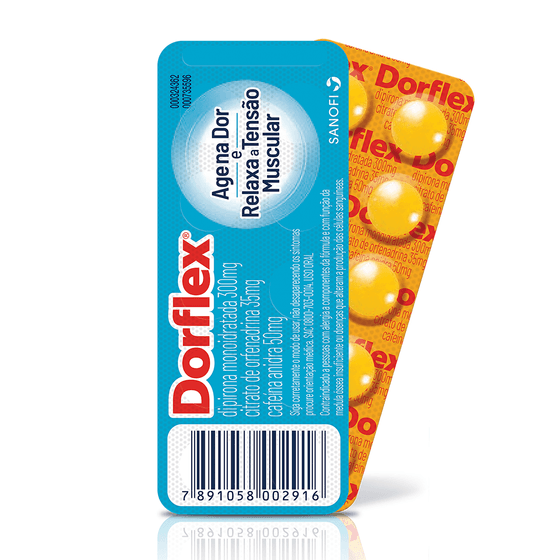 Dorflex 50mg + 300mg + 35mg Comprimido Simples - Caixa com 10 Comprimidos - Imagem 1