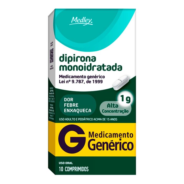 Dipirona 1g Comprimido - Caixa com 10 Comprimidos - Imagem 1