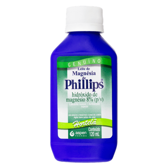 Phillips Leite de Magnésia Sabor Hortelã Suspensão Oral 120mL - Imagem 1