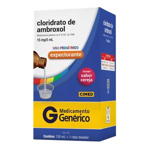Cloridrato de Ambroxol 3MG/ML Xarope Sabor Cereja - Frasco com 120 mL