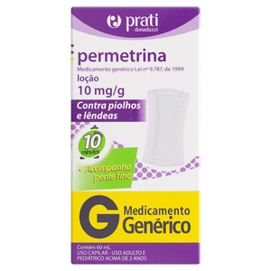 Permetrina 10MG/G Loção tópica - Frasco com 60 mL