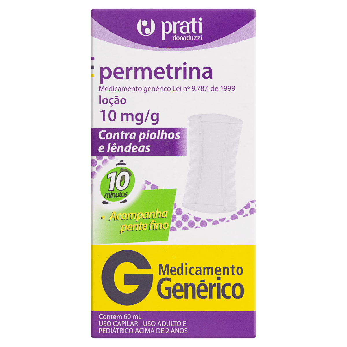 Permetrina 10MG/G Loção tópica - Frasco com 60 mL - Imagem 1