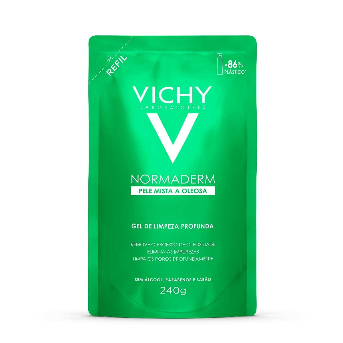 Gel de Limpeza Profundo Normaderm Vichy Refil 240g - Imagem 1