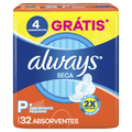 Absorvente Always Super Protecao Cobertura Seca com Abas 32 Unidades