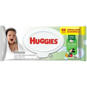 Toalha Umedecida Disney Baby Huggies Max Clean Pacote 96 Unidades Embalagem Econômica