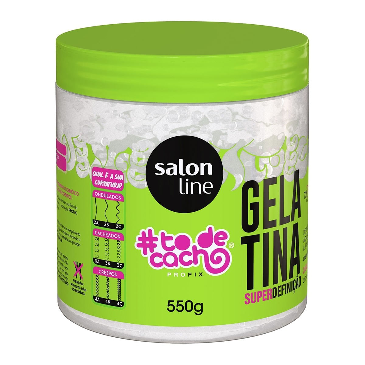 Gelatina Salon Line Tô de Cacho Super Fixação 550g - Imagem 1