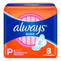 Absorvente Always Super Proteção Cobertura Suave com Abas 8 Unidades