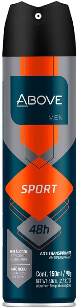 Desodorante Antitranspirante Above Men Sport Aerossol 150mL - Imagem 1