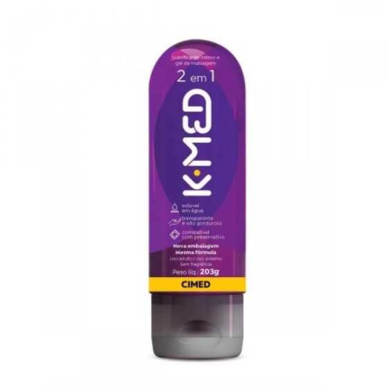 Gel Lubrificante Íntimo K-MED 2 em 1 203g - Imagem 1