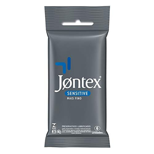 Preservativo Jontex Lubrificado Sensitive, 6 Unidades - Imagem 1