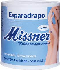 Esparadrapo Missner Impermeavel Branco 1 Unidade Com 5cm X 4 5m - Imagem 1