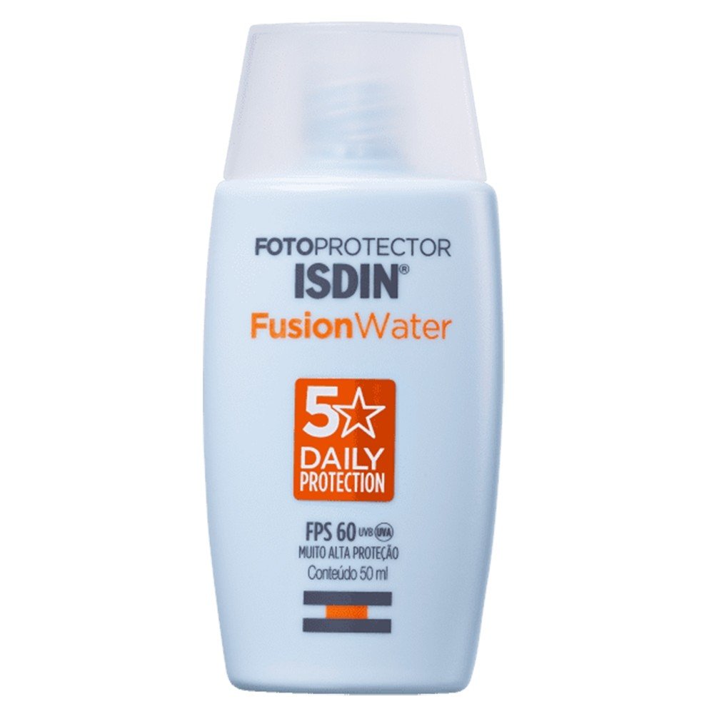 Protetor Solar Facial FPS60 Isdin Fotoprotector Fusion Water 5 Stars Oil Control 50mL - Imagem 1