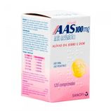 AAS Infantil 100mg Comprimido - Caixa com 120 Comprimidos