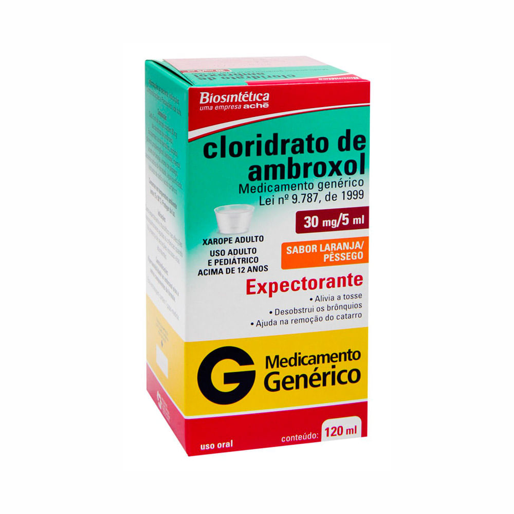 Cloridrato de Ambroxol 30MG/5ML Xarope - Frasco com 120 mL - Imagem 1