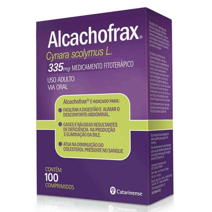 Alcachofrax 335mg Comprimido revestido - Frasco com 100 Comprimidos - Imagem 1