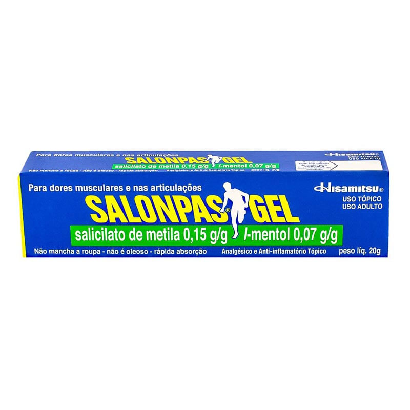 Salonpas 0.07G/G + 0.15G/G Gel dermatológico - Tubo com 20 g - Imagem 1