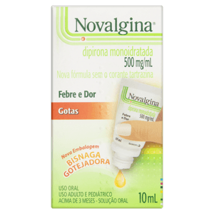 Novalgina 500mg/mL Solução Oral (Gotas) - Bisnaga com 10 mL