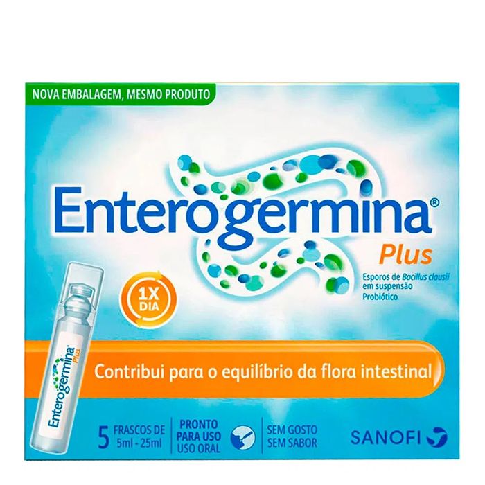 Enterogermina Plus 5 Flaconetes com 5mL - Imagem 1