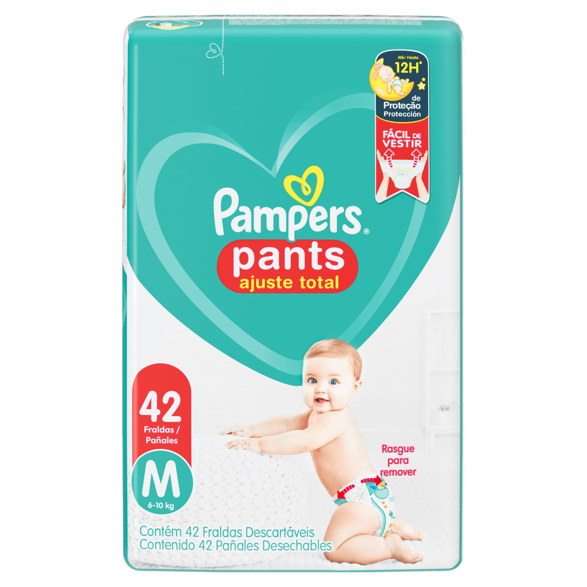 Fralda Pampers Pants Ajuste Total Tamanho M com 42 Unidades - Preview 2