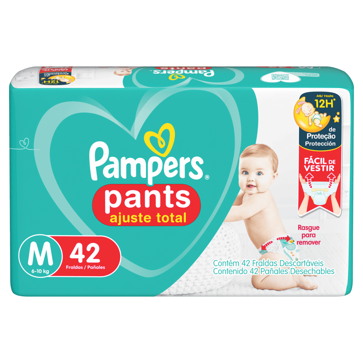 Fralda Pampers Pants Ajuste Total Tamanho M com 42 Unidades - Preview 1