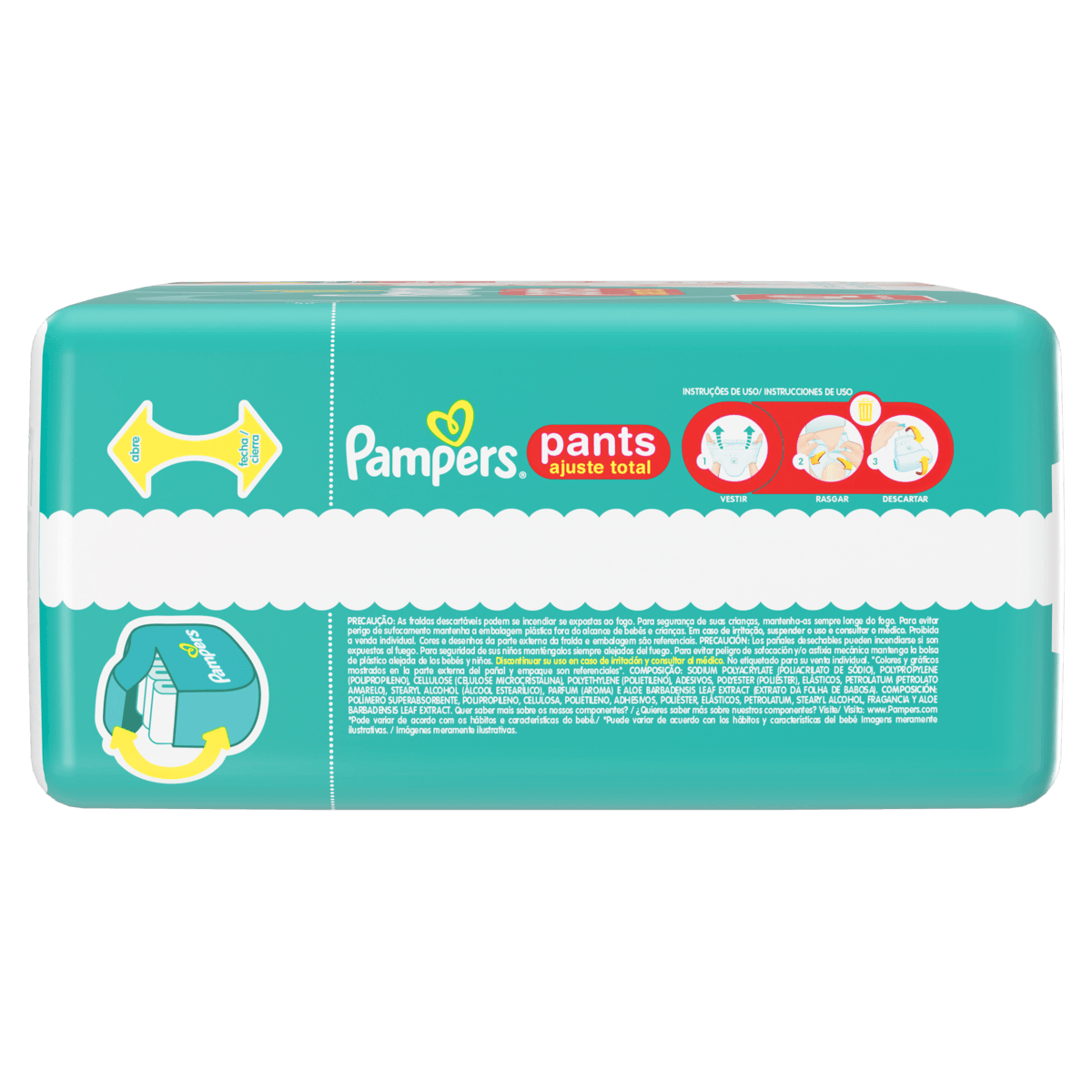 Fralda Pampers Pants Ajuste Total Tamanho M com 42 Unidades - Imagem 3