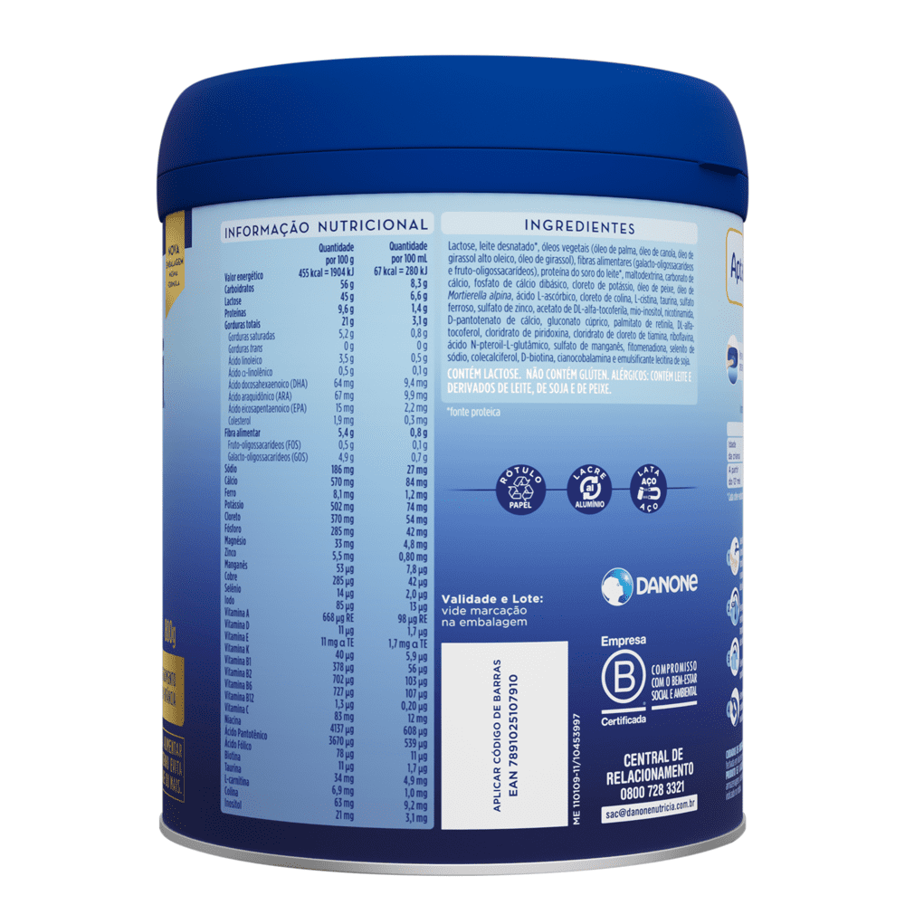 Fórmula Infantil Aptanutri Premium 3 Danone (1 a 3 anos) - Lata com 800g - Imagem 2