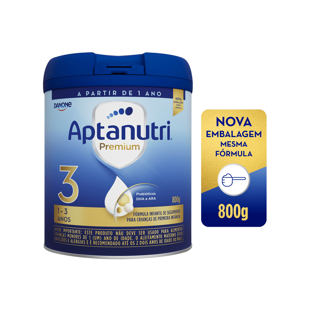 Fórmula Infantil Aptanutri Premium 3 Danone (1 a 3 anos) - Lata com 800g - Imagem 4