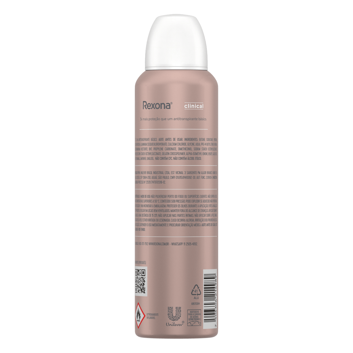 Desodorante Rexona Clinical Aerosol Classic Woman 150ml - Imagem 3