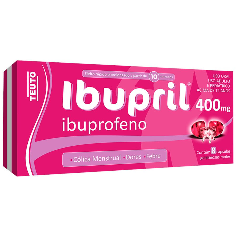 Ibupril 400MG Cápsula Mole - Caixa com 8 Cápsulas - Imagem 1