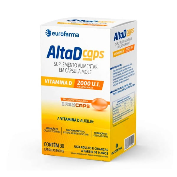AltaD Caps 2000UI Cápsula Mole - Caixa com 30 Cápsulas - Imagem 1