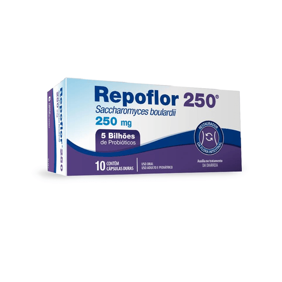 Repoflor 250mg Cápsula Dura - Frasco com 10 Cápsulas - Imagem 1