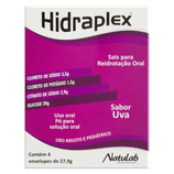 Hidraplex Sais para Reidratação Oral Sabor Uva 4 Envelopes