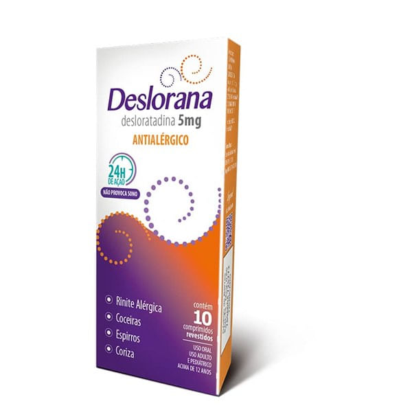 Deslorana 5MG Comprimido revestido - Caixa com 10 Comprimidos - Imagem 1