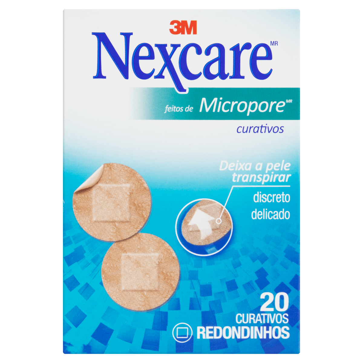 Curativo Nexcare Micropore redondos com 20 unidades - Preview 1