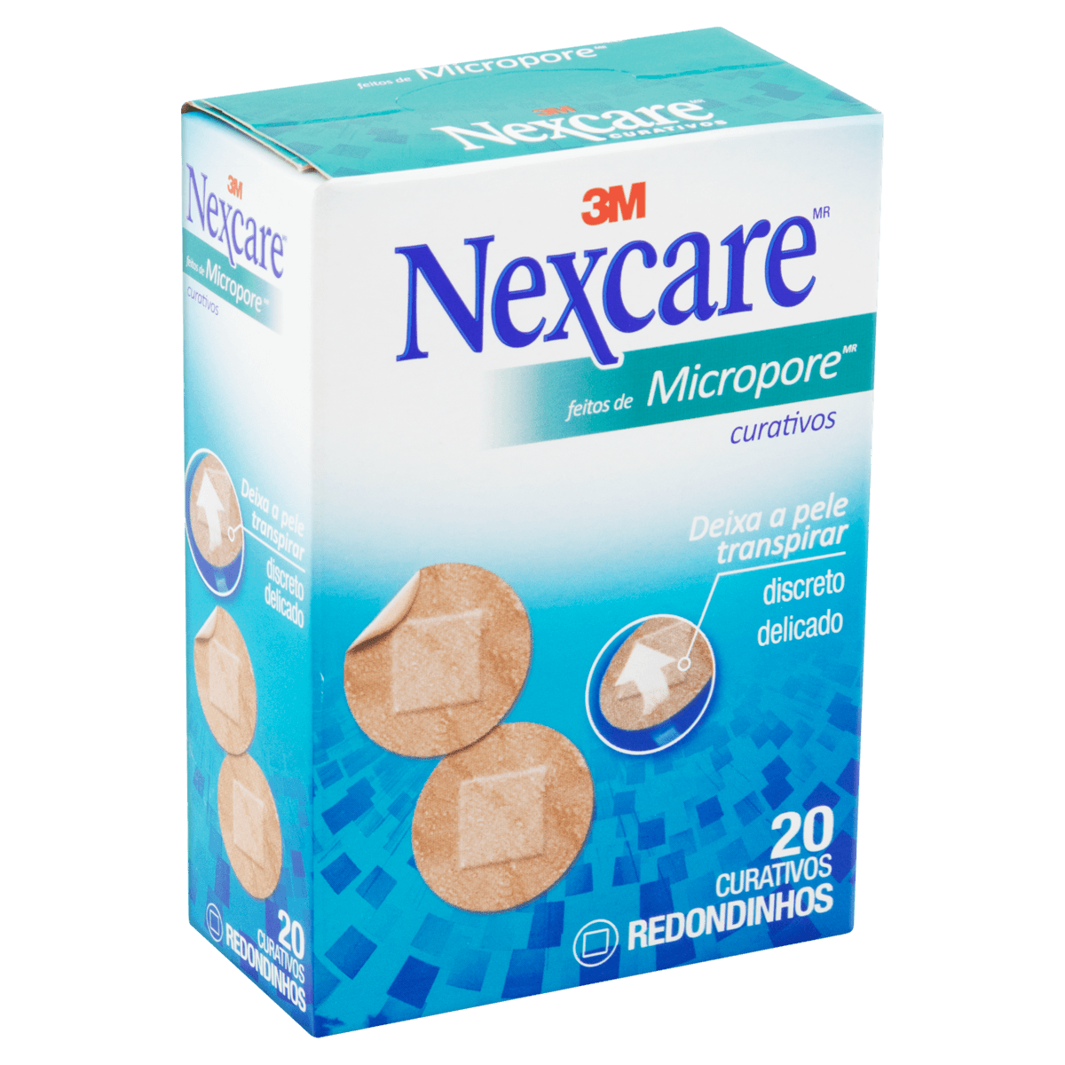 Curativo Nexcare Micropore redondos com 20 unidades - Imagem 4