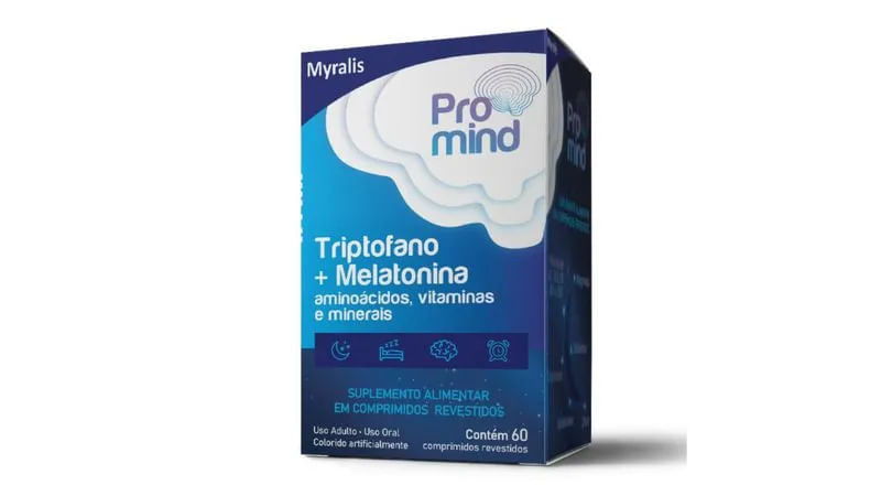 Promind Triptofano + Melatonina 60 Comprimidos - Imagem 1