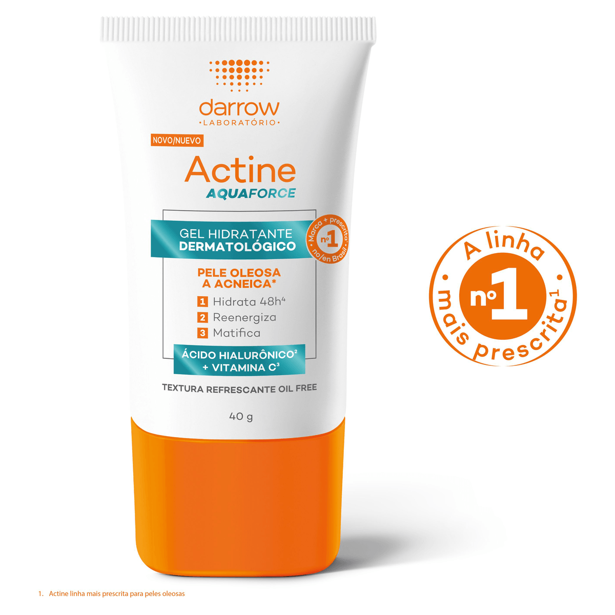 Gel Hidratante Dermatológico Facial Actine Aquaforce Vitamina C + Ácido HIalurônico 40g - Imagem 3