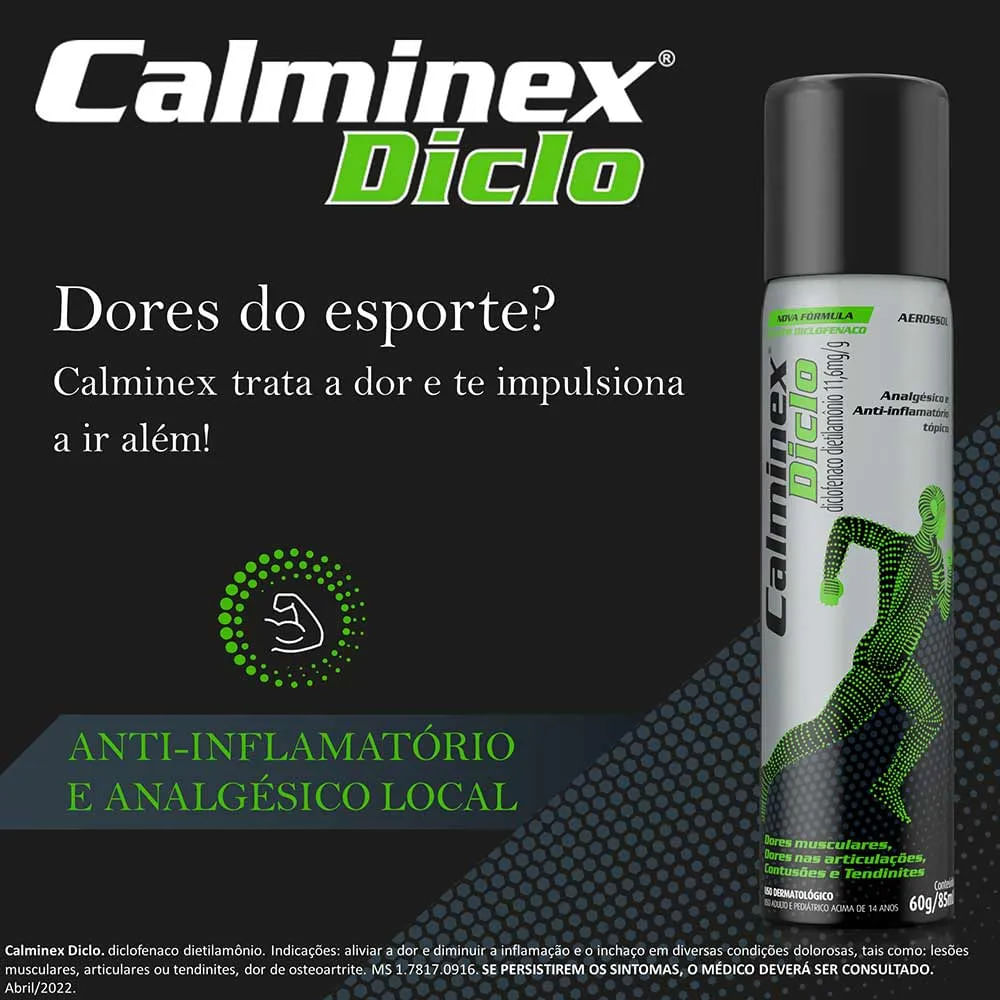 Calminex Diclo 11.6mg/g Aerosol tópico - Tubo com 85 mL - Preview 3